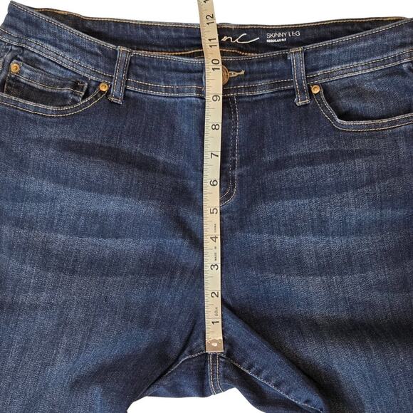 INC International Concepts Regular Fit Dark Wash Skinny Jeans Stretch Size 10 - Picture 6 of 10